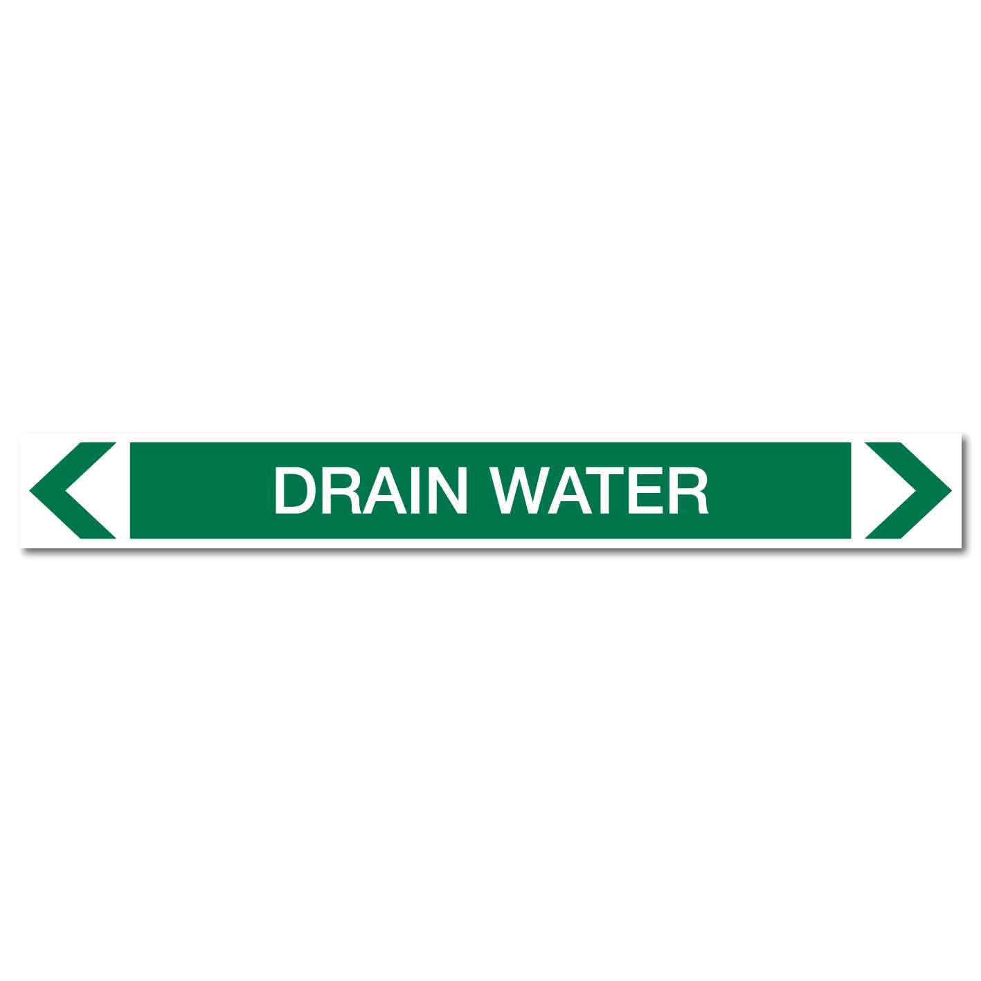 Water - Drain Water - Pipe Marker Sticker - New Signs