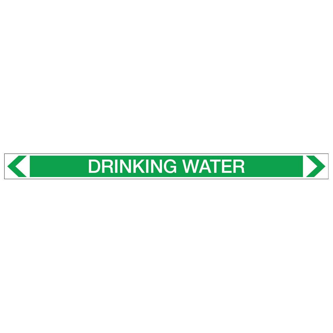 Water - Drinking Water - Pipe Marker Sticker - New Signs
