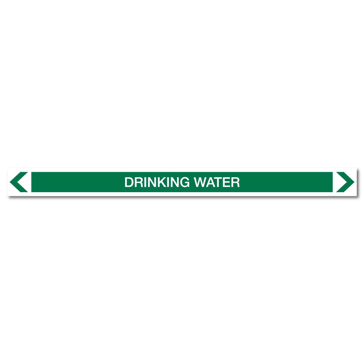 Water - Drinking Water - Pipe Marker Sticker - New Signs