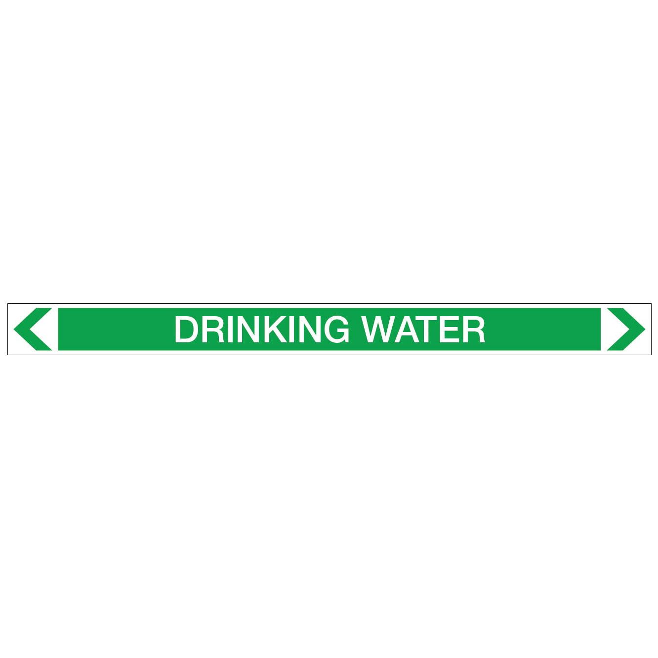 Water - Drinking Water - Pipe Marker Sticker - New Signs