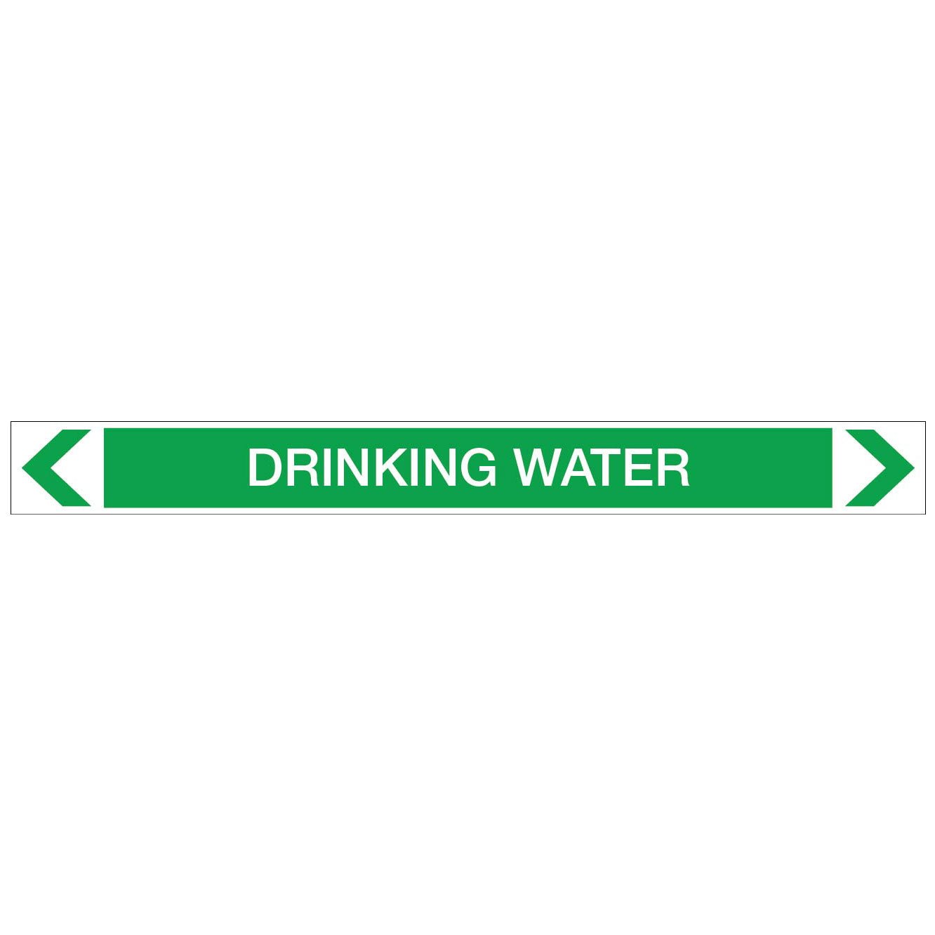 Water - Drinking Water - Pipe Marker Sticker - New Signs