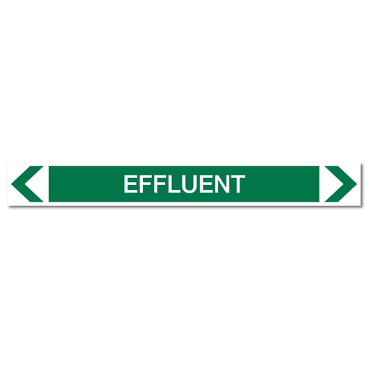 Water - Effluent - Pipe Marker Sticker - New Signs