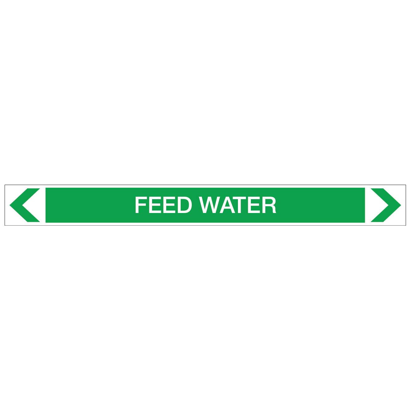 Water - Feed Water - Pipe Marker Sticker - New Signs