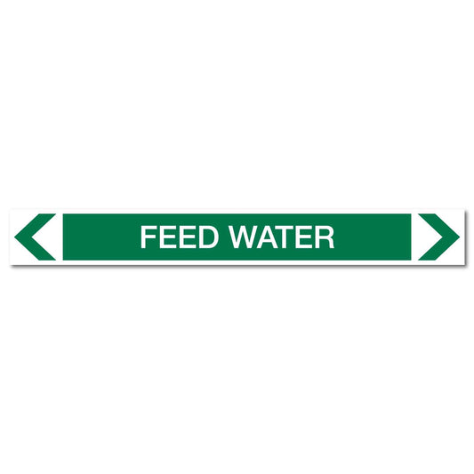 Water - Feed Water - Pipe Marker Sticker - New Signs