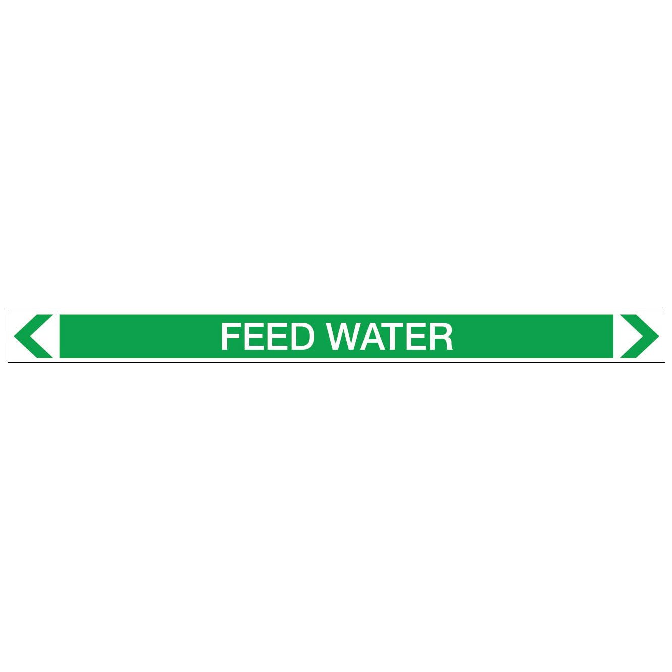 Water - Feed Water - Pipe Marker Sticker - New Signs