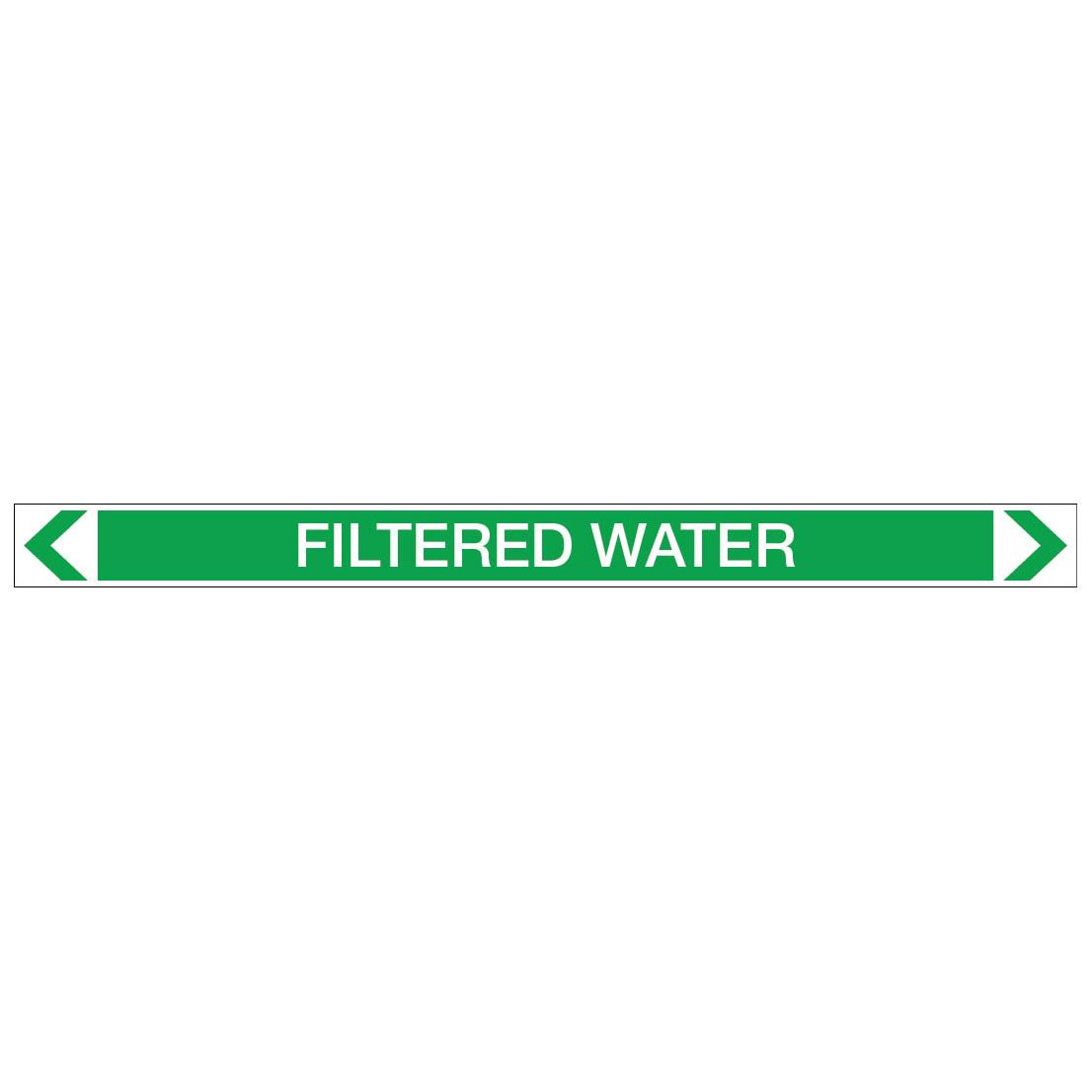 Water - Filtered Water - Pipe Marker Sticker - New Signs