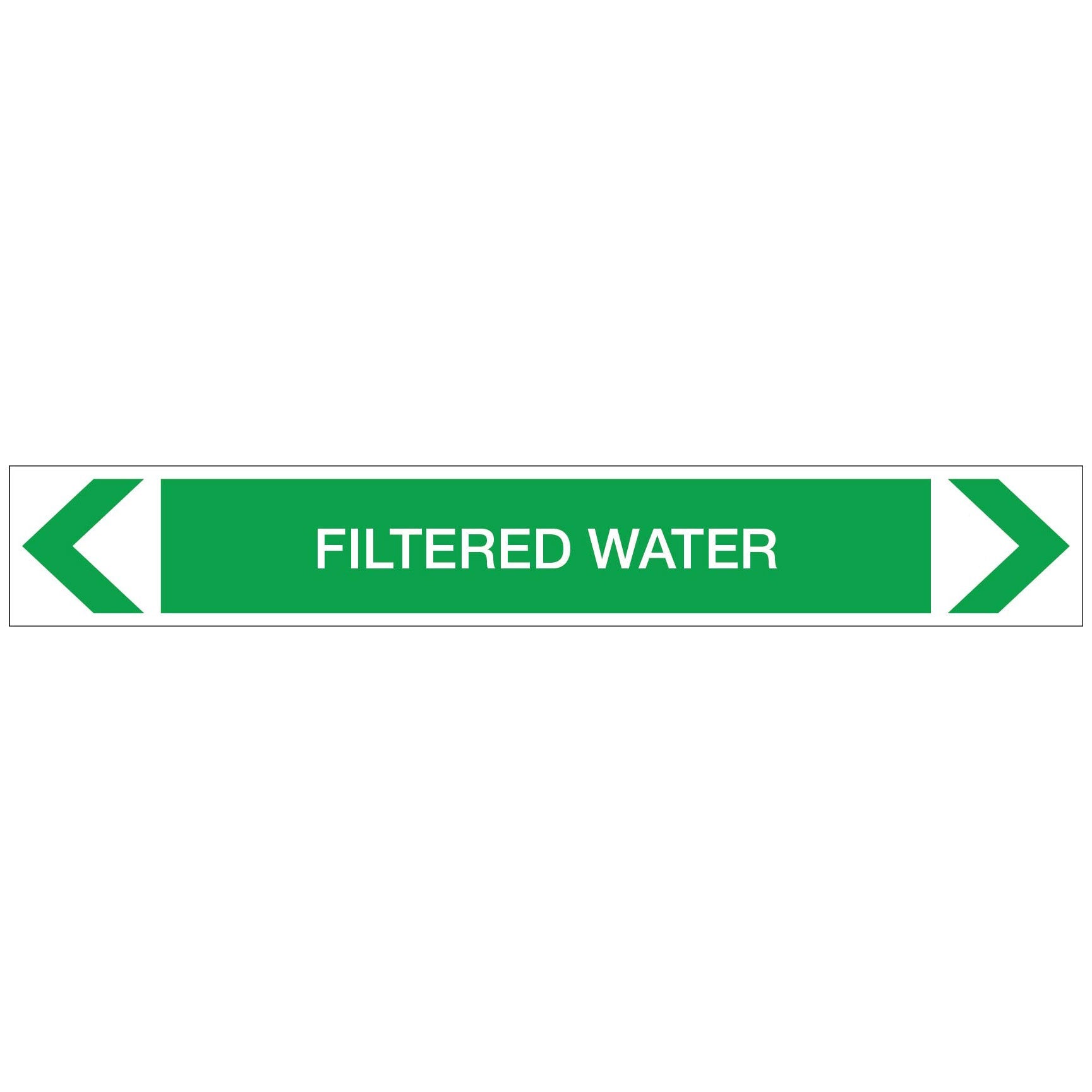 Water - Filtered Water - Pipe Marker Sticker - New Signs