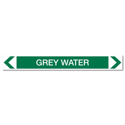 Water - Grey Water - Pipe Marker Sticker - New Signs