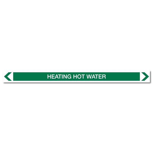Heating Form Sticker Water - Heating Hot Water - Pipe Marker Sticker – New Signs