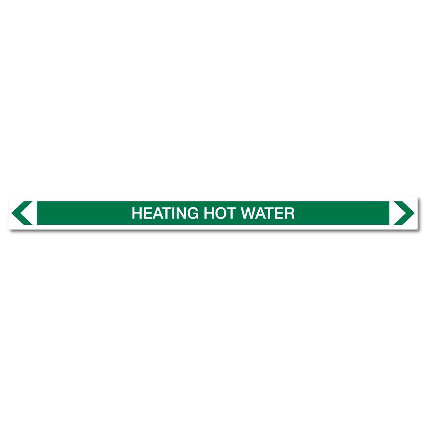 Water - Heating Hot Water - Pipe Marker Sticker - New Signs