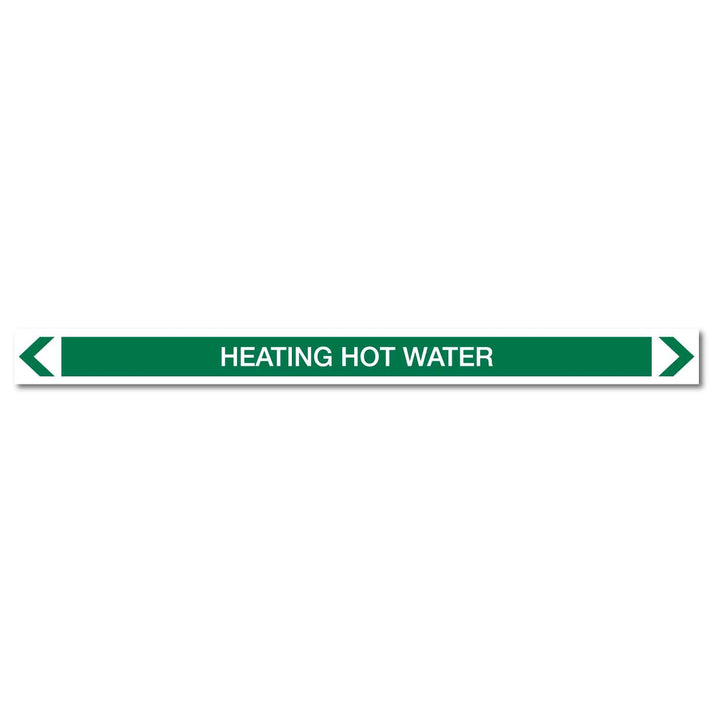 Water - Heating Hot Water - Pipe Marker Sticker – New Signs