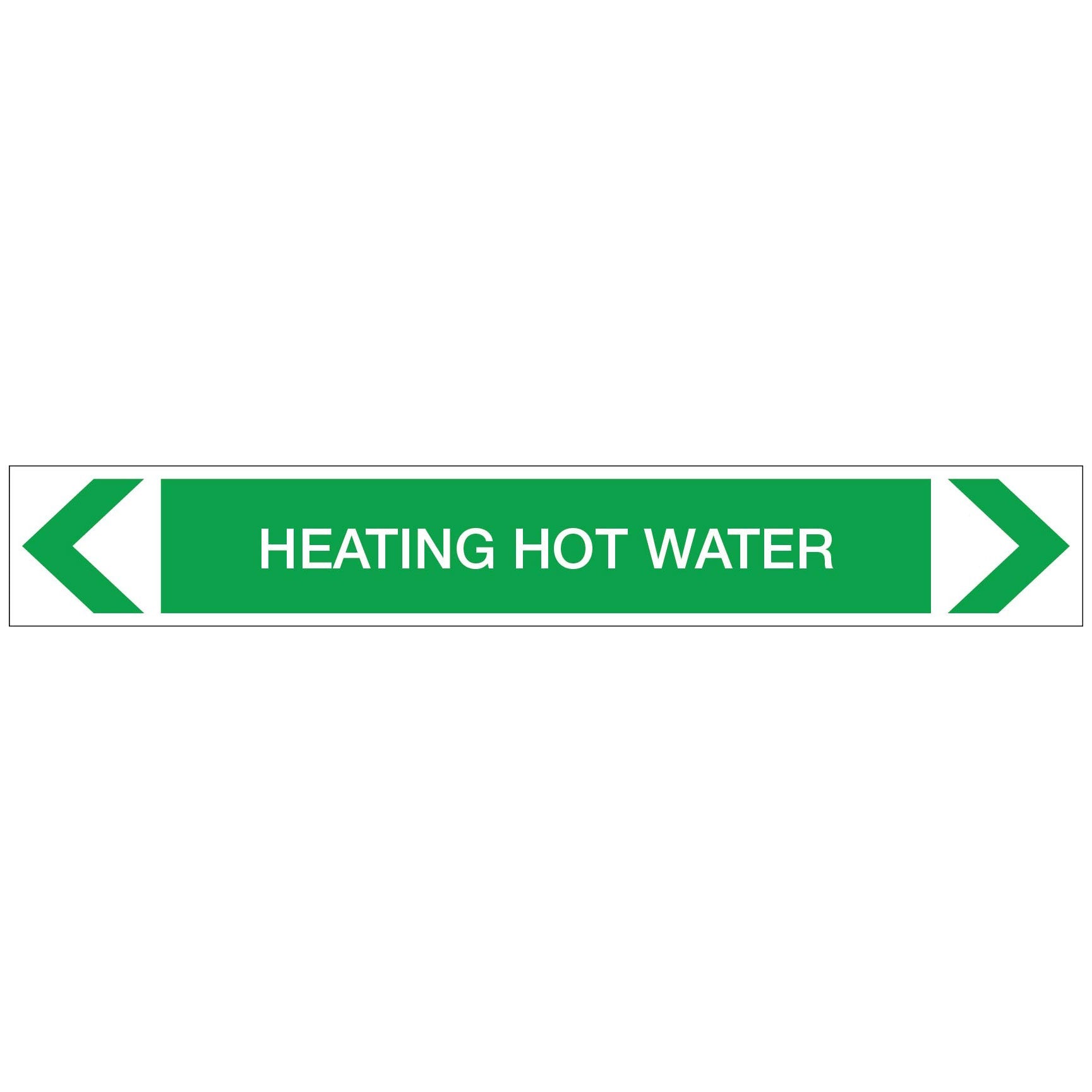 Water - Heating Hot Water - Pipe Marker Sticker - New Signs