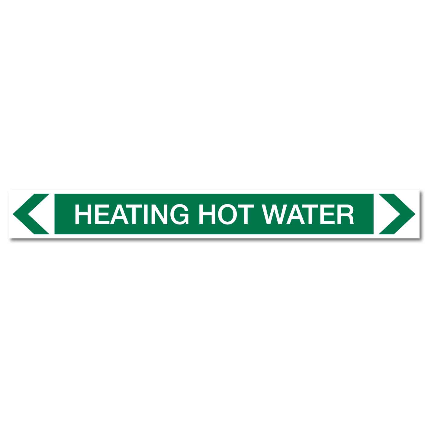 Water - Heating Hot Water - Pipe Marker Sticker - New Signs