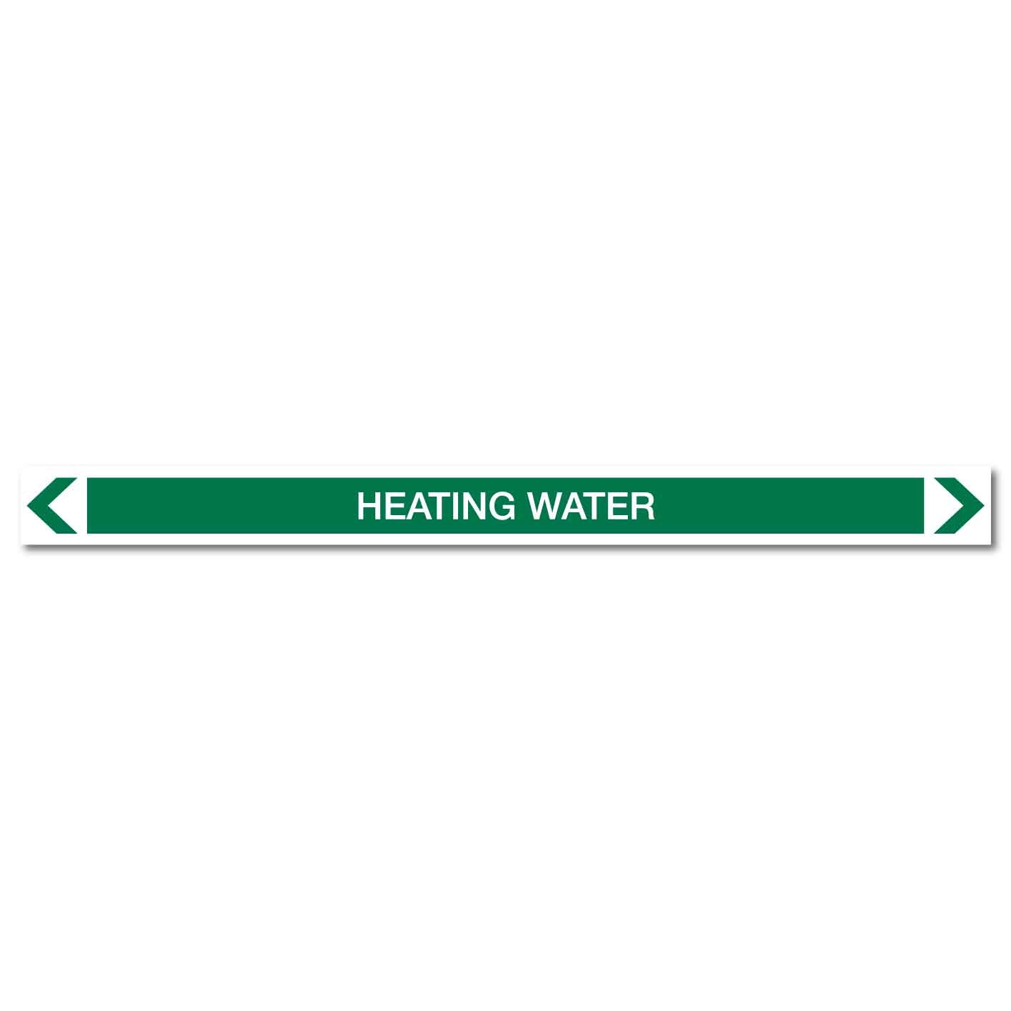 Water - Heating Water - Pipe Marker Sticker - New Signs