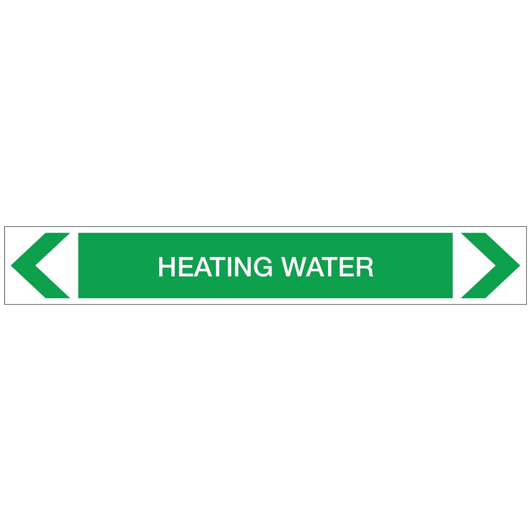 Water - Heating Water - Pipe Marker Sticker - New Signs