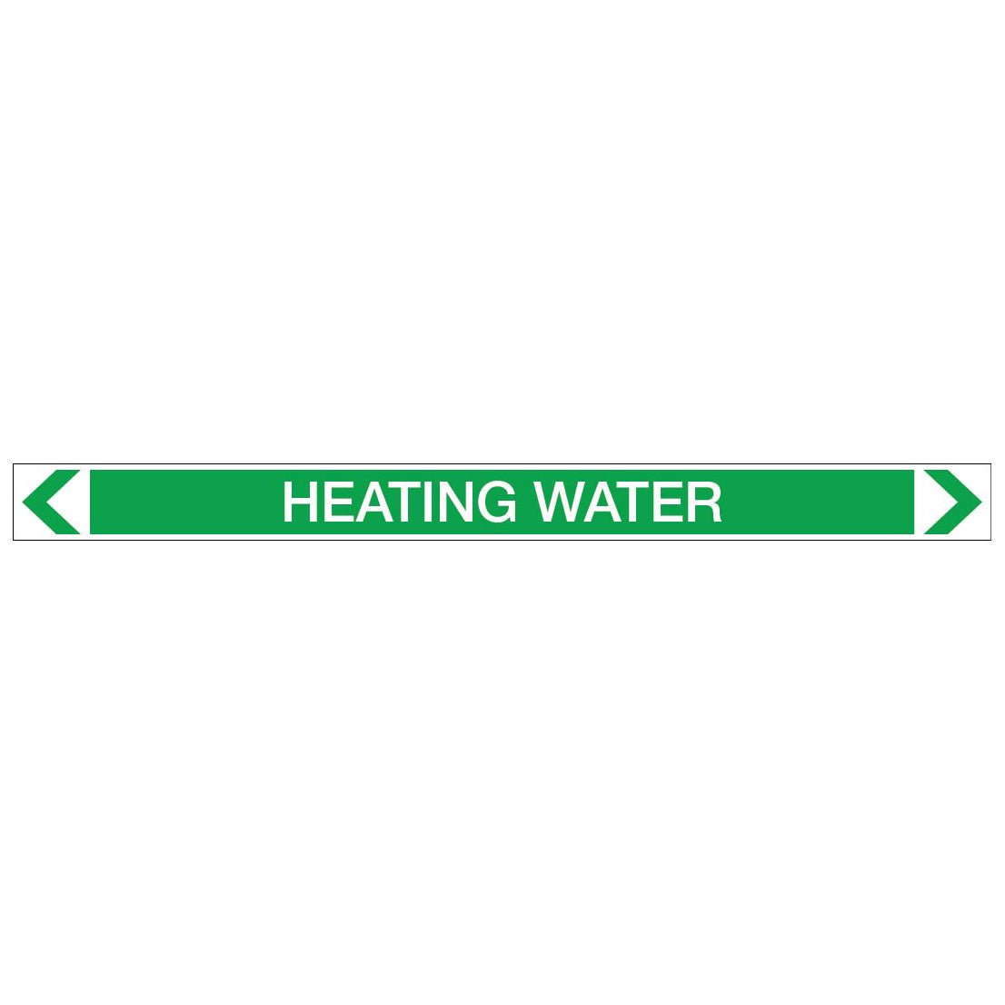 Water - Heating Water - Pipe Marker Sticker - New Signs