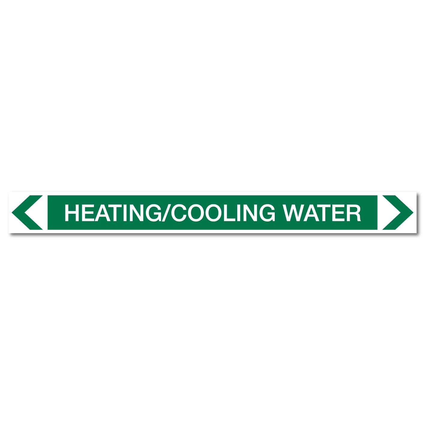 Water - Heating/Cooling Water - Pipe Marker Sticker - New Signs