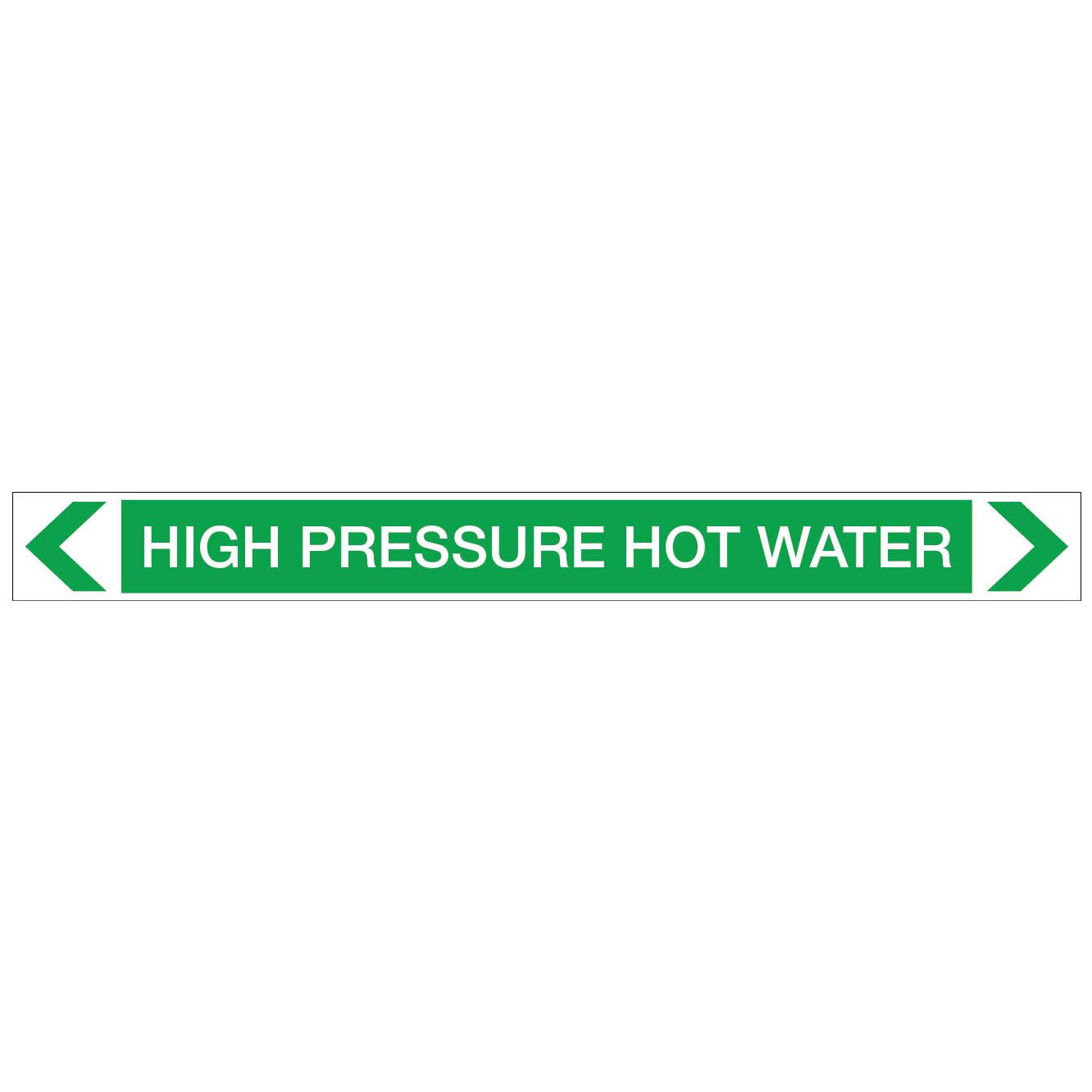 Water - High Pressure Hot Water - Pipe Marker Sticker - New Signs