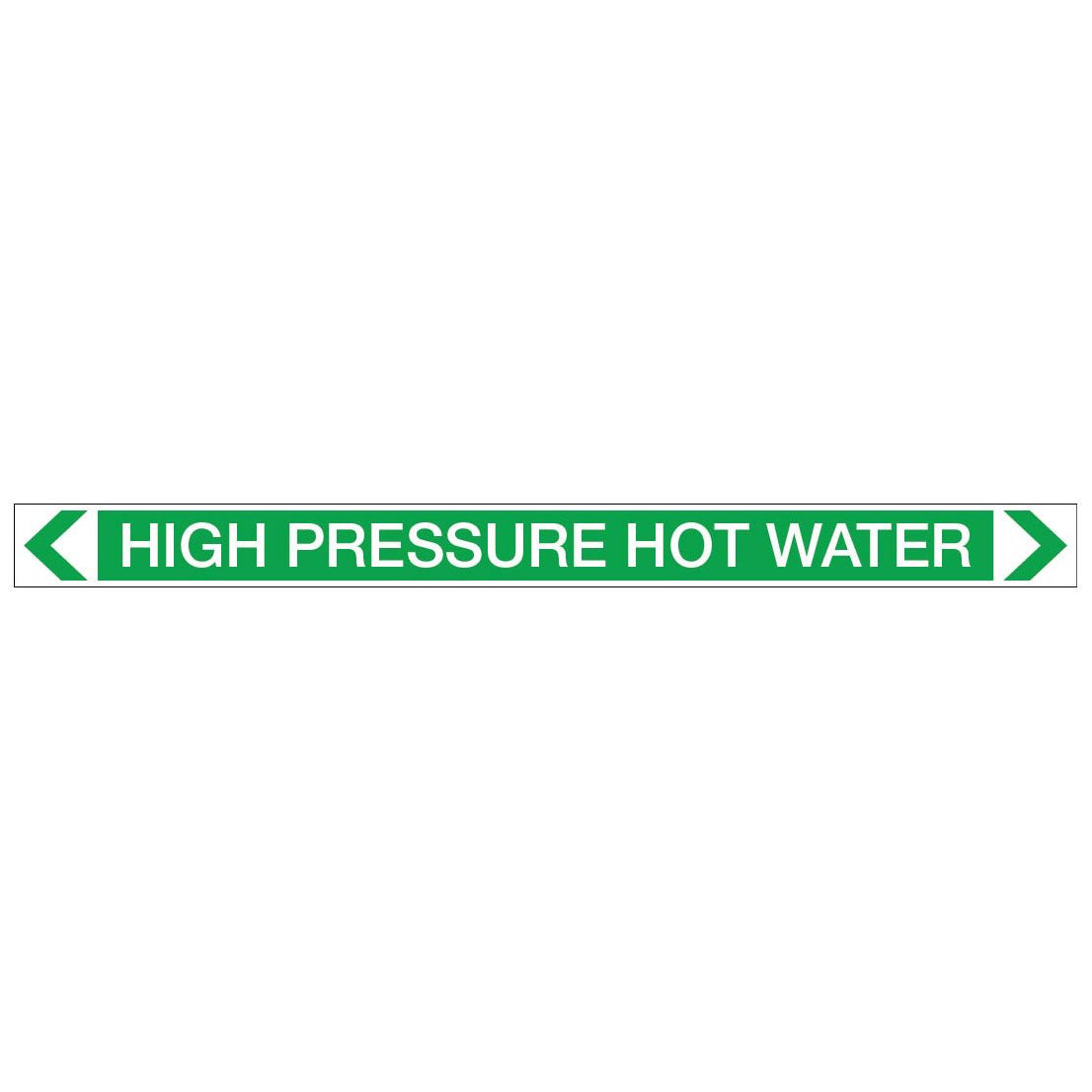 Water - High Pressure Hot Water - Pipe Marker Sticker - New Signs
