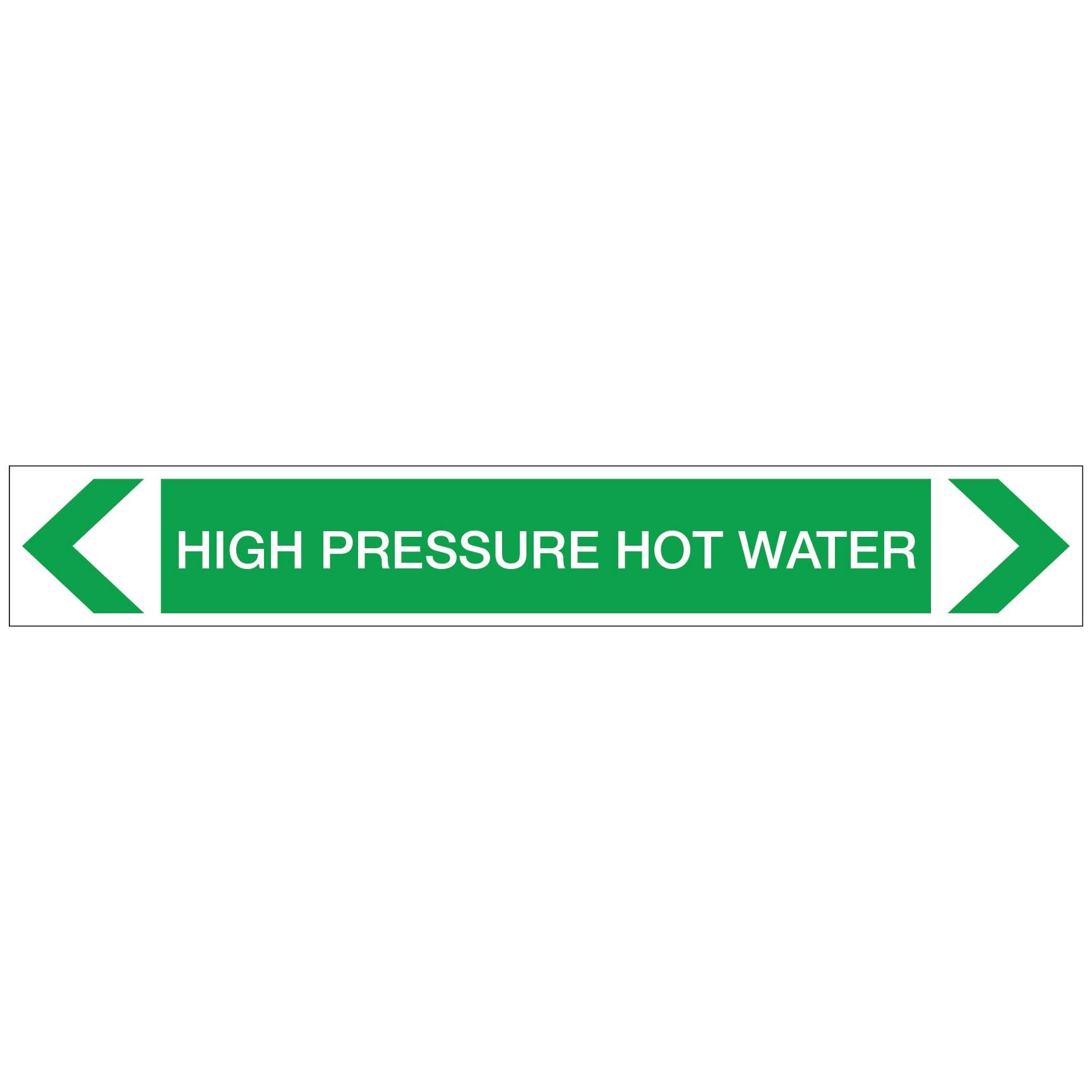 Water - High Pressure Hot Water - Pipe Marker Sticker - New Signs