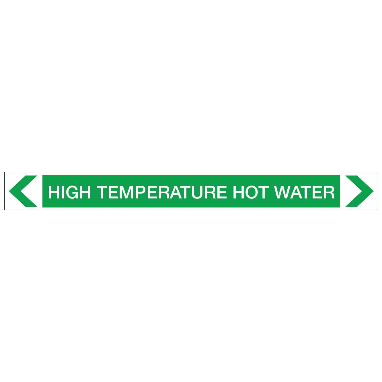 Water - High Temperature Hot Water - Pipe Marker Sticker - New Signs