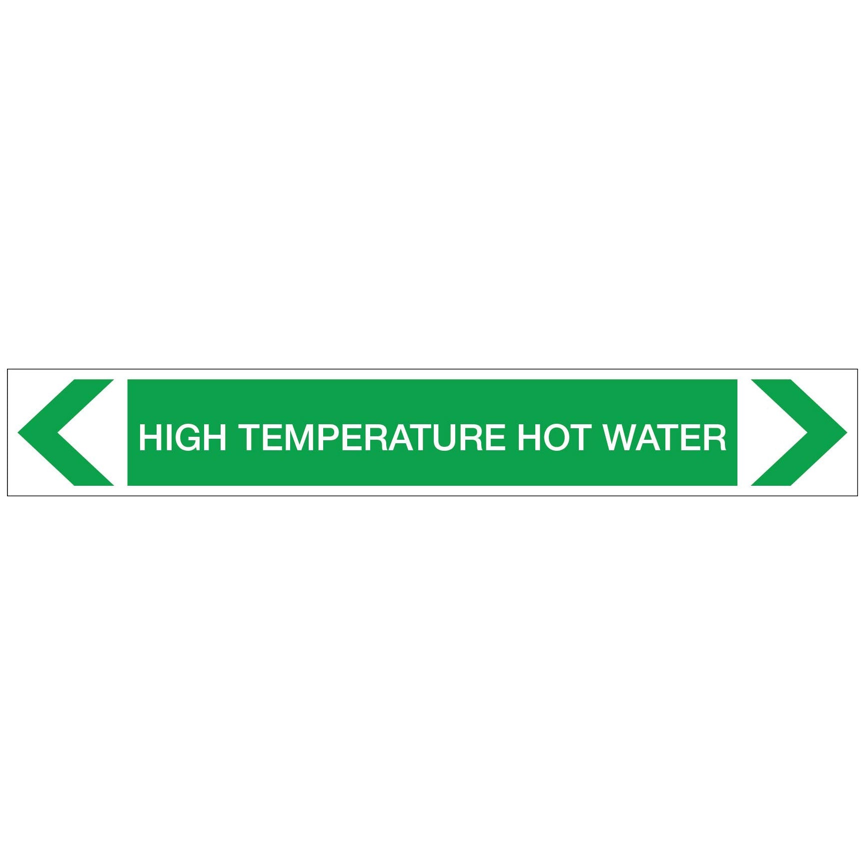 Water - High Temperature Hot Water - Pipe Marker Sticker - New Signs