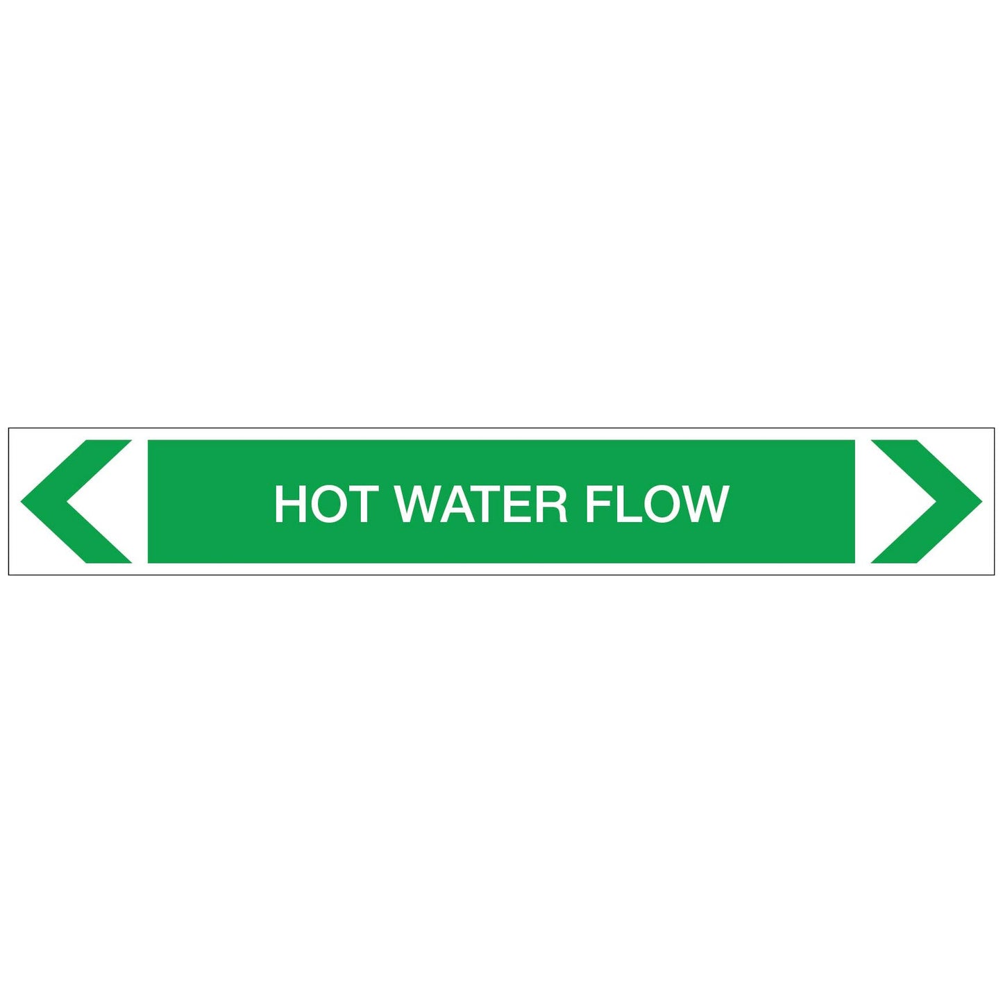 Water - Hot Water Flow - Pipe Marker Sticker - New Signs