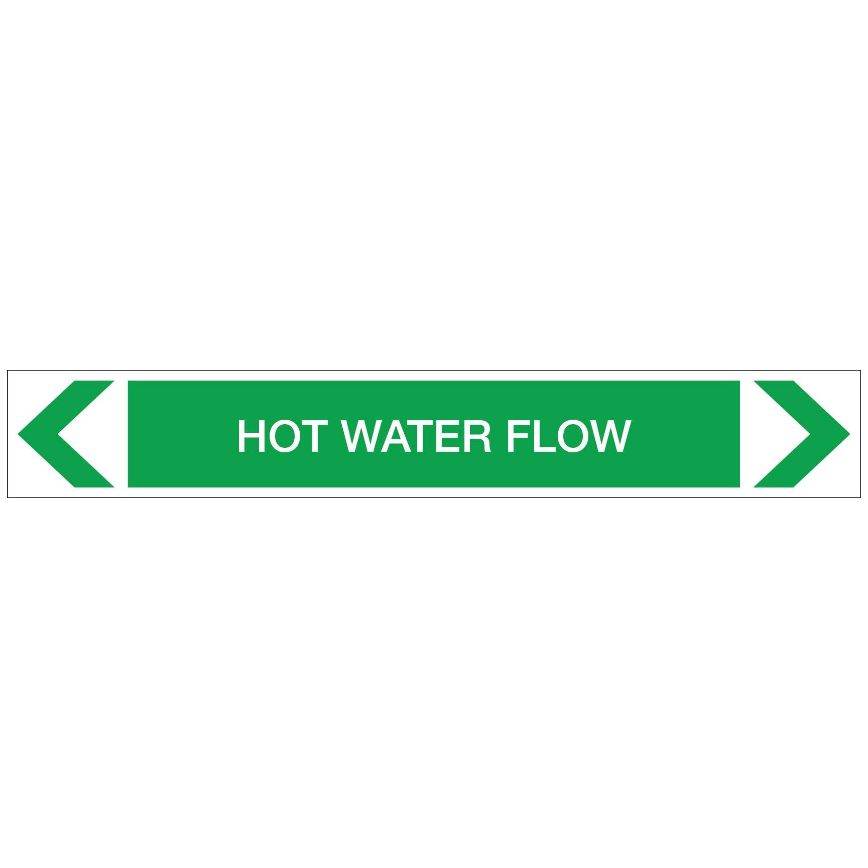 Water - Hot Water Flow - Pipe Marker Sticker - New Signs