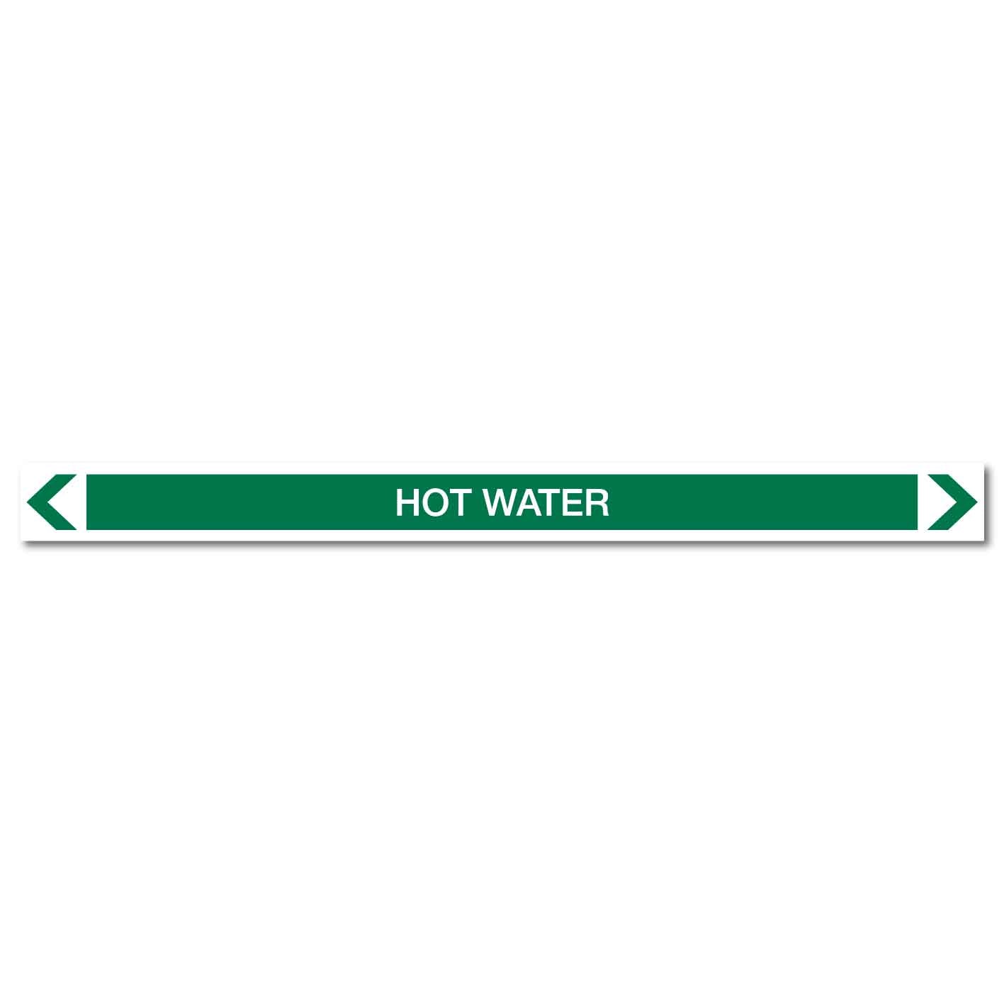 Water - Hot Water - Pipe Marker Sticker - New Signs