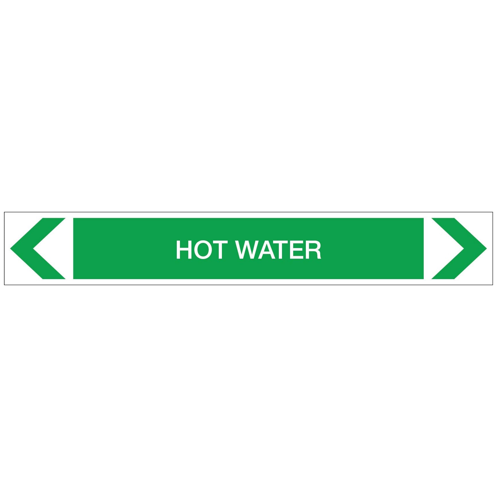 Water - Hot Water - Pipe Marker Sticker - New Signs