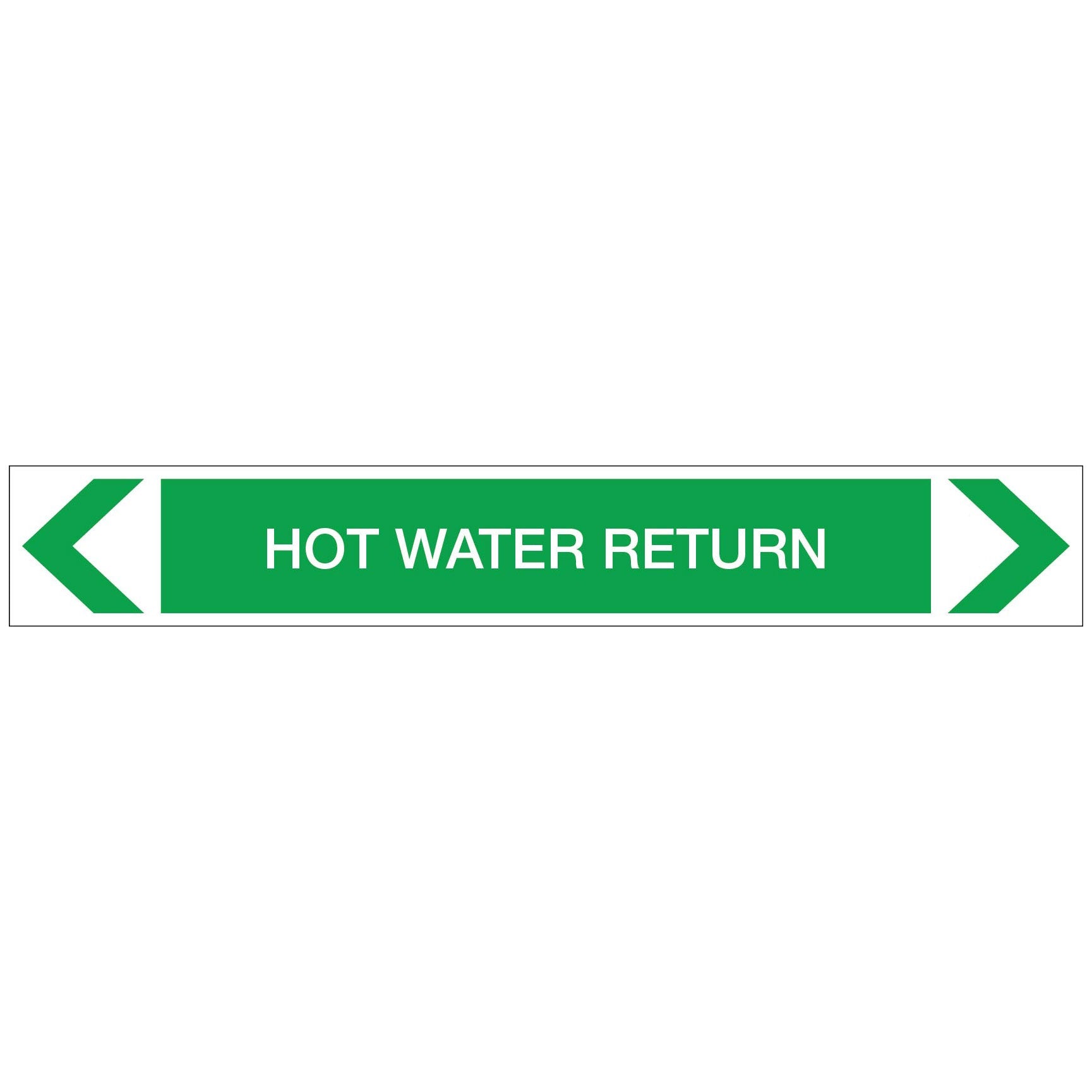 Water - Hot Water Return - Pipe Marker Sticker - New Signs