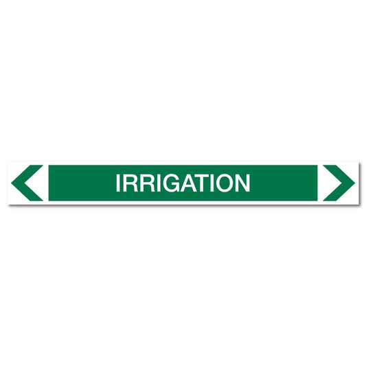 Water - Irrigation - Pipe Marker Sticker - New Signs