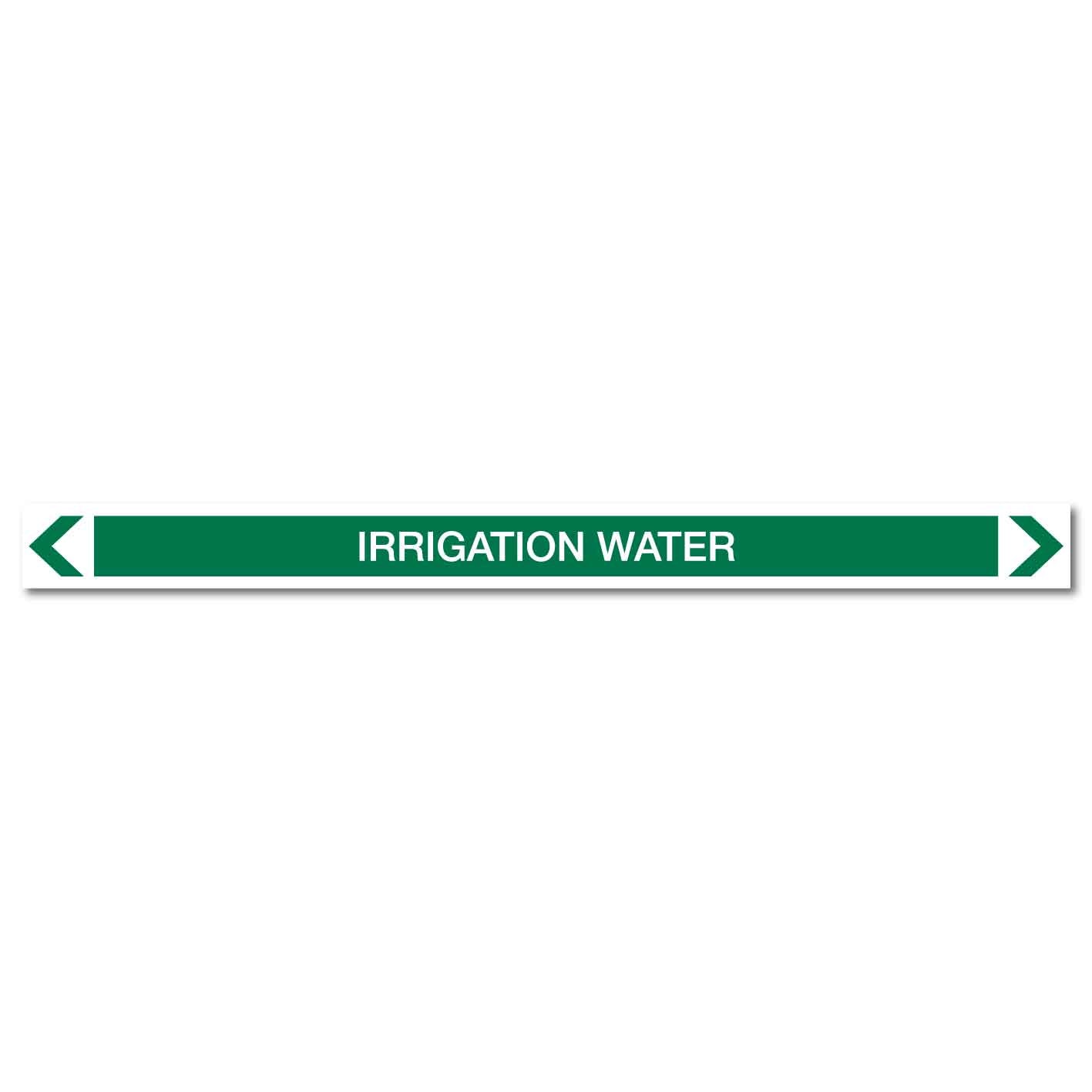 Water - Irrigation Water - Pipe Marker Sticker - New Signs