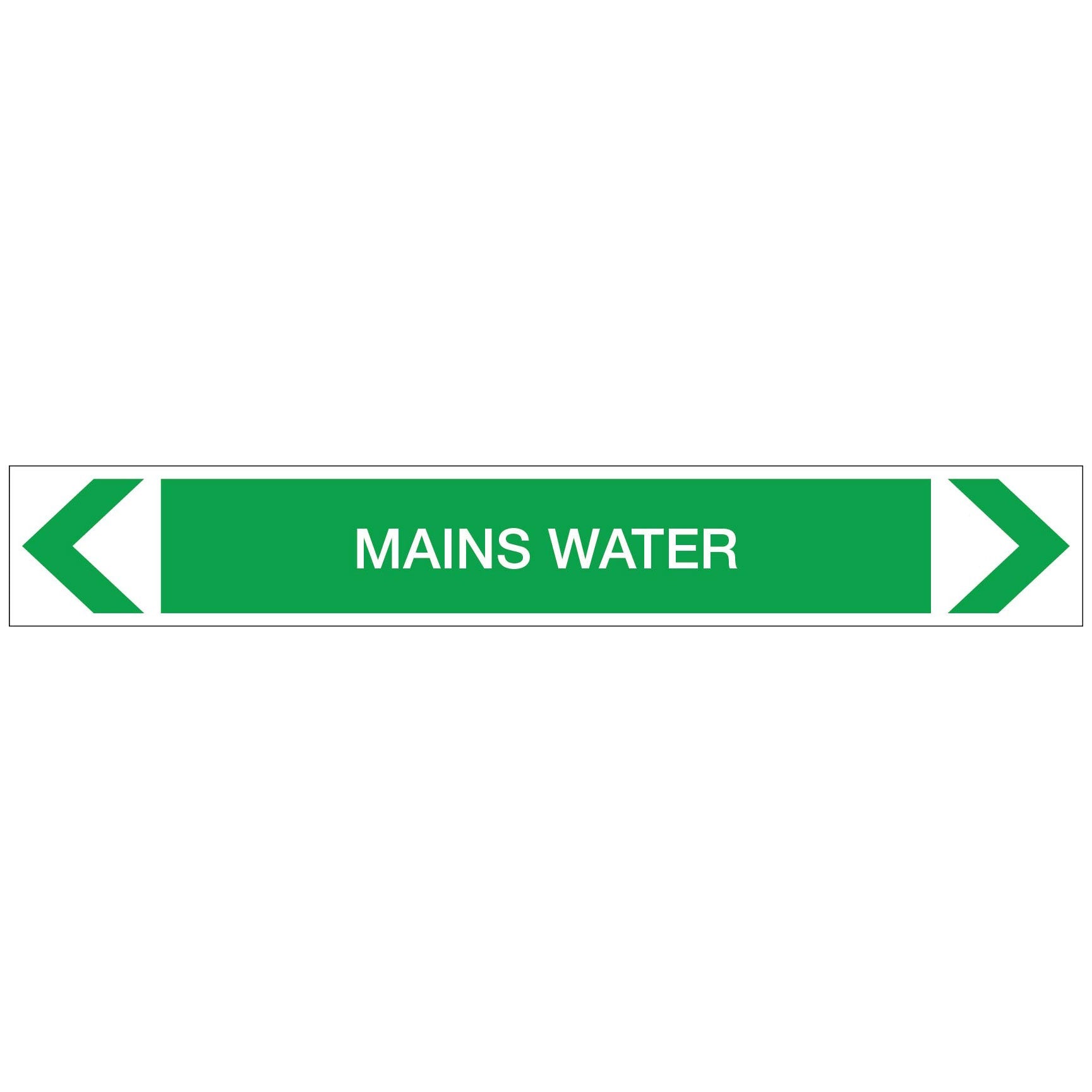 Water - Mains Water - Pipe Marker Sticker - New Signs