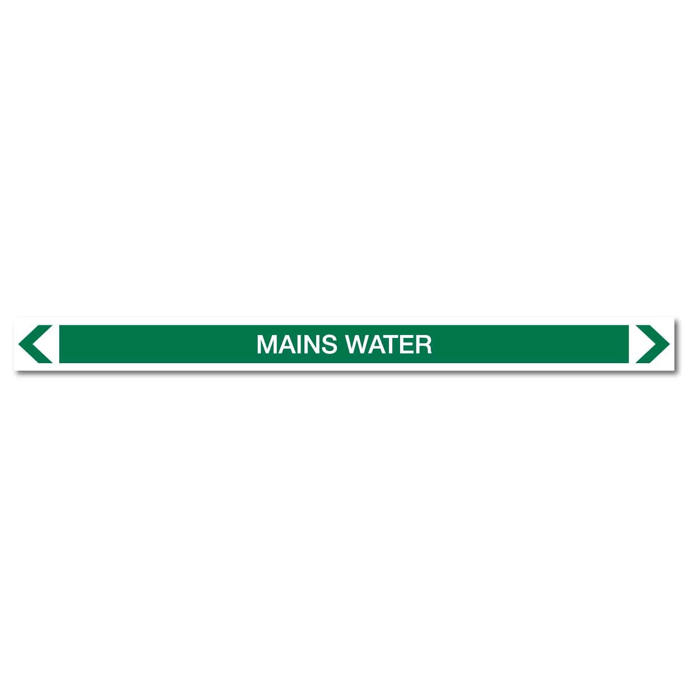 Water - Mains Water - Pipe Marker Sticker - New Signs
