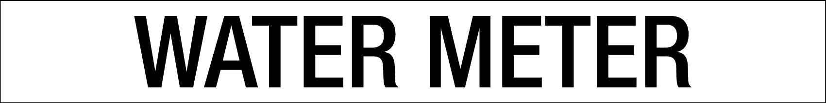 Water Meters - Statutory Sign - New Signs