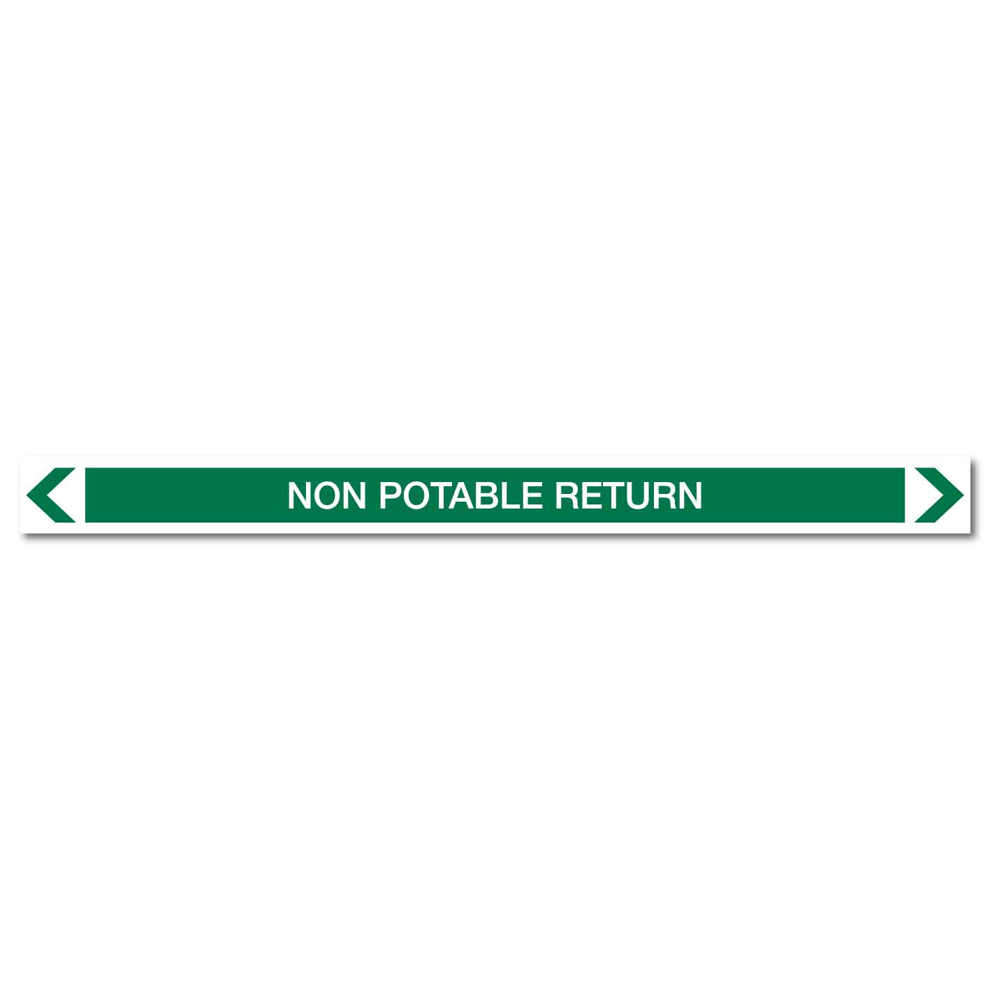 Water - Non Potable Return - Pipe Marker Sticker - New Signs