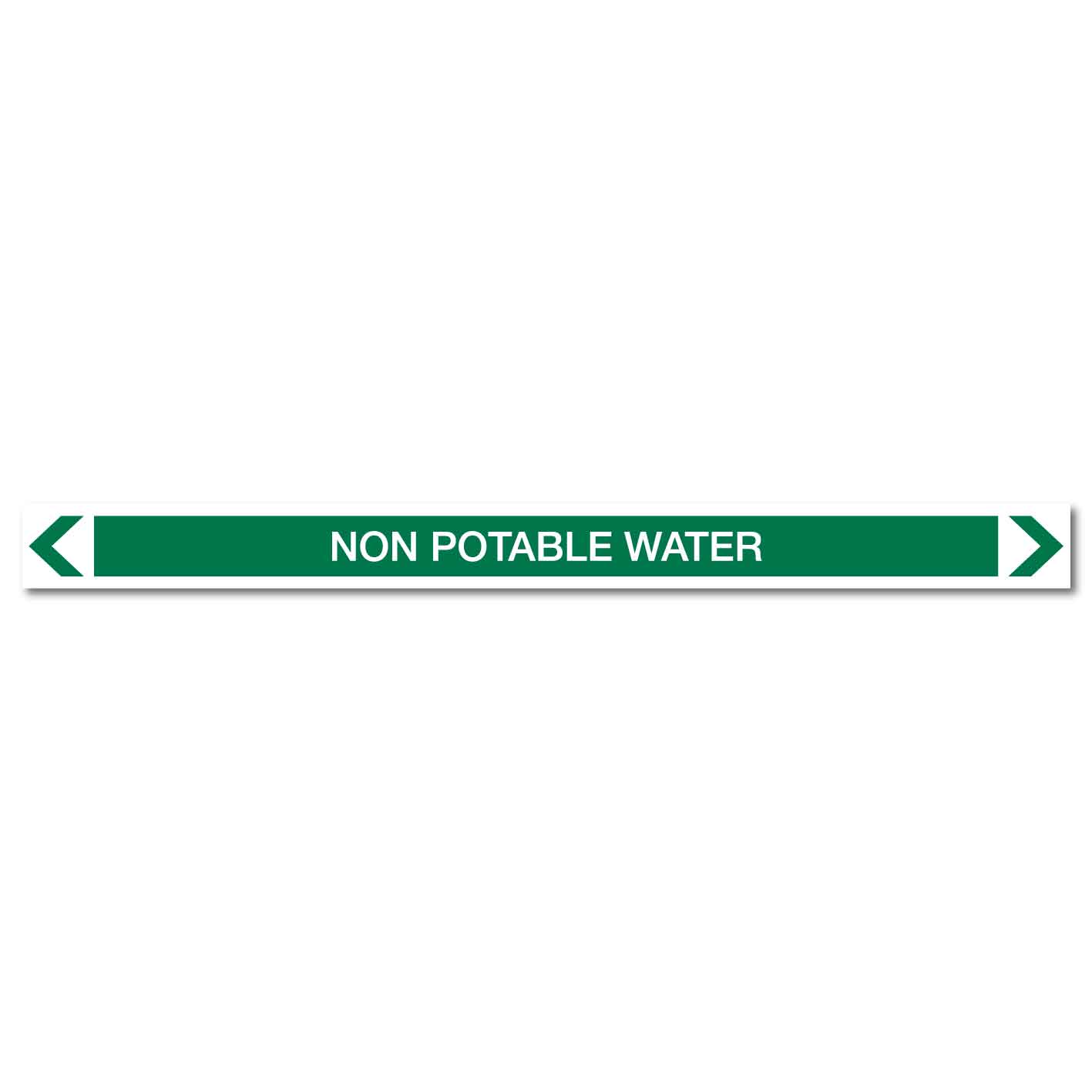 Water - Non Potable Water - Pipe Marker Sticker - New Signs
