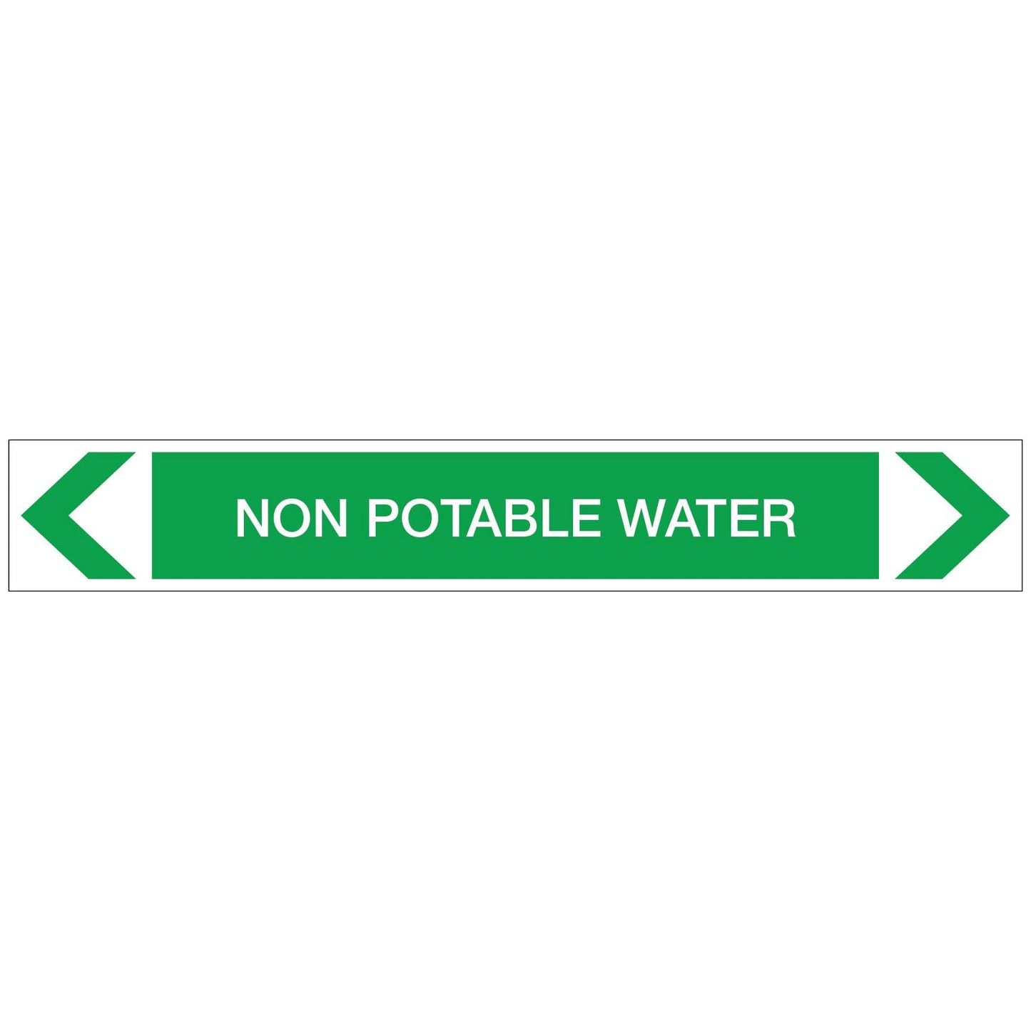 Water - Non Potable Water - Pipe Marker Sticker - New Signs