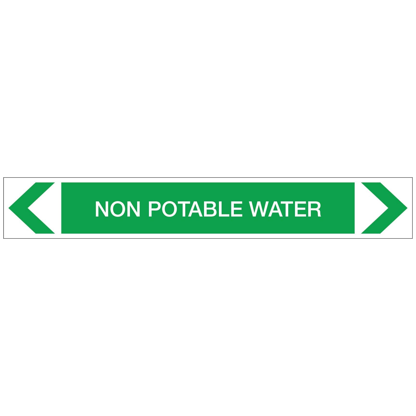 Water - Non Potable Water - Pipe Marker Sticker - New Signs
