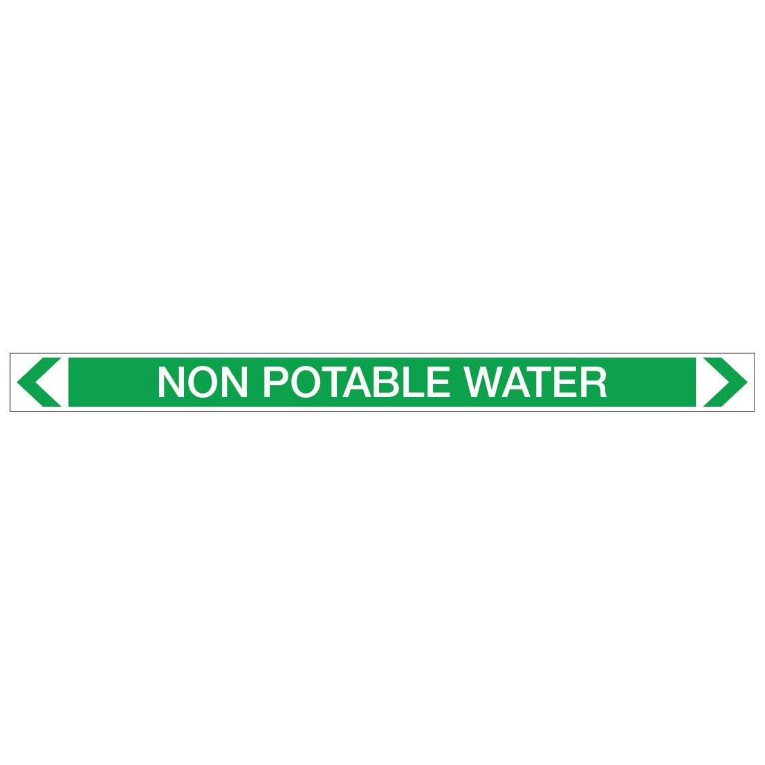 Water - Non Potable Water - Pipe Marker Sticker - New Signs
