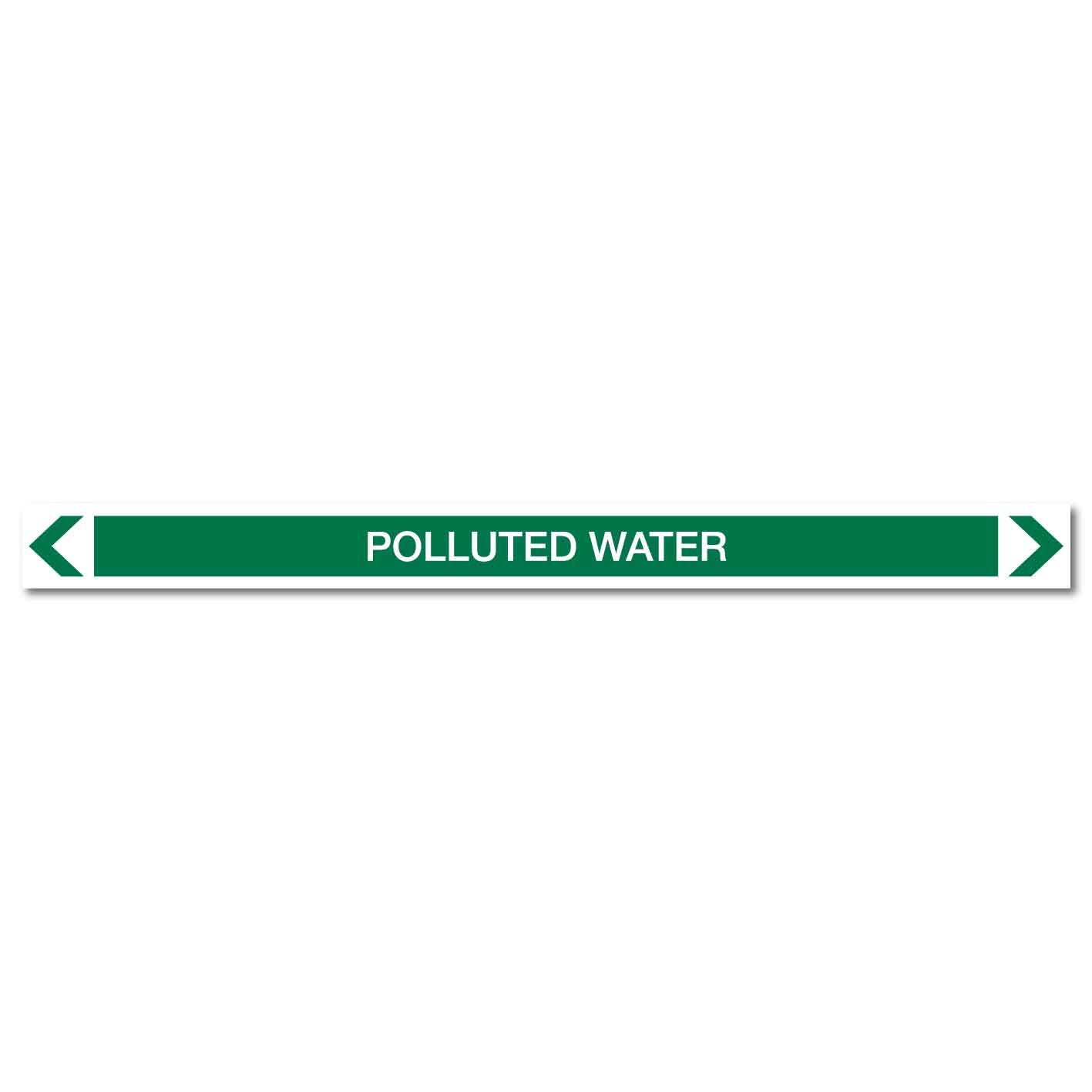 Water - Polluted Water - Pipe Marker Sticker - New Signs