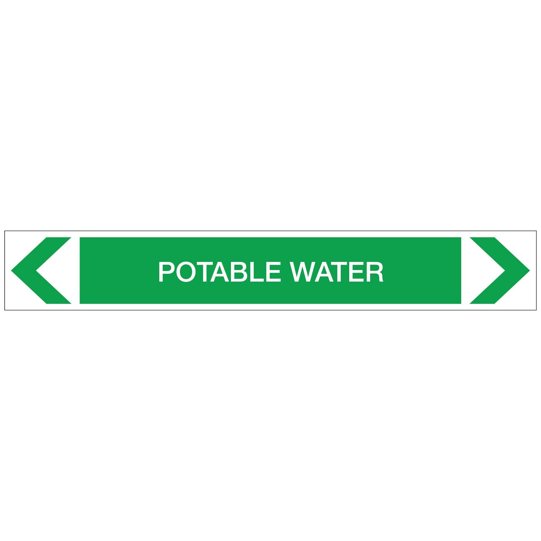 Water - Potable Water - Pipe Marker Sticker - New Signs