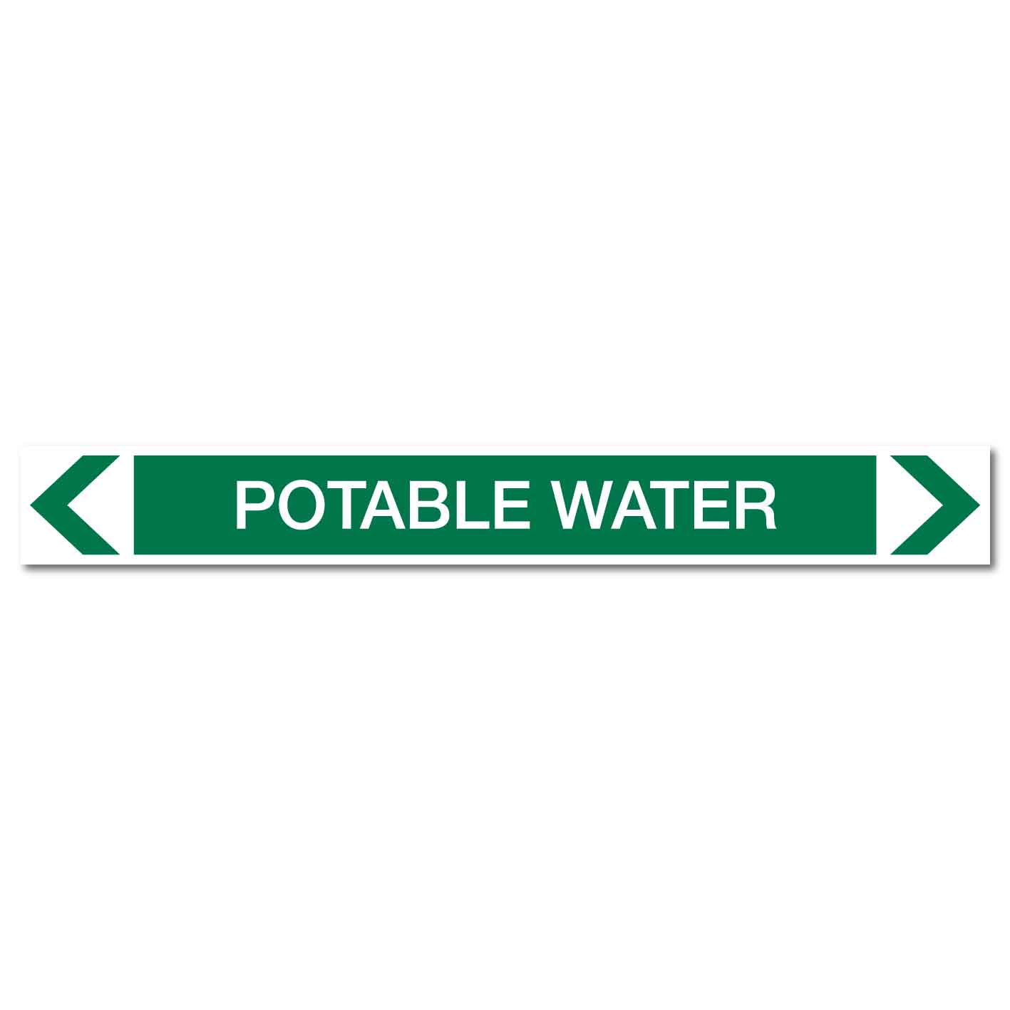 Water - Potable Water - Pipe Marker Sticker - New Signs