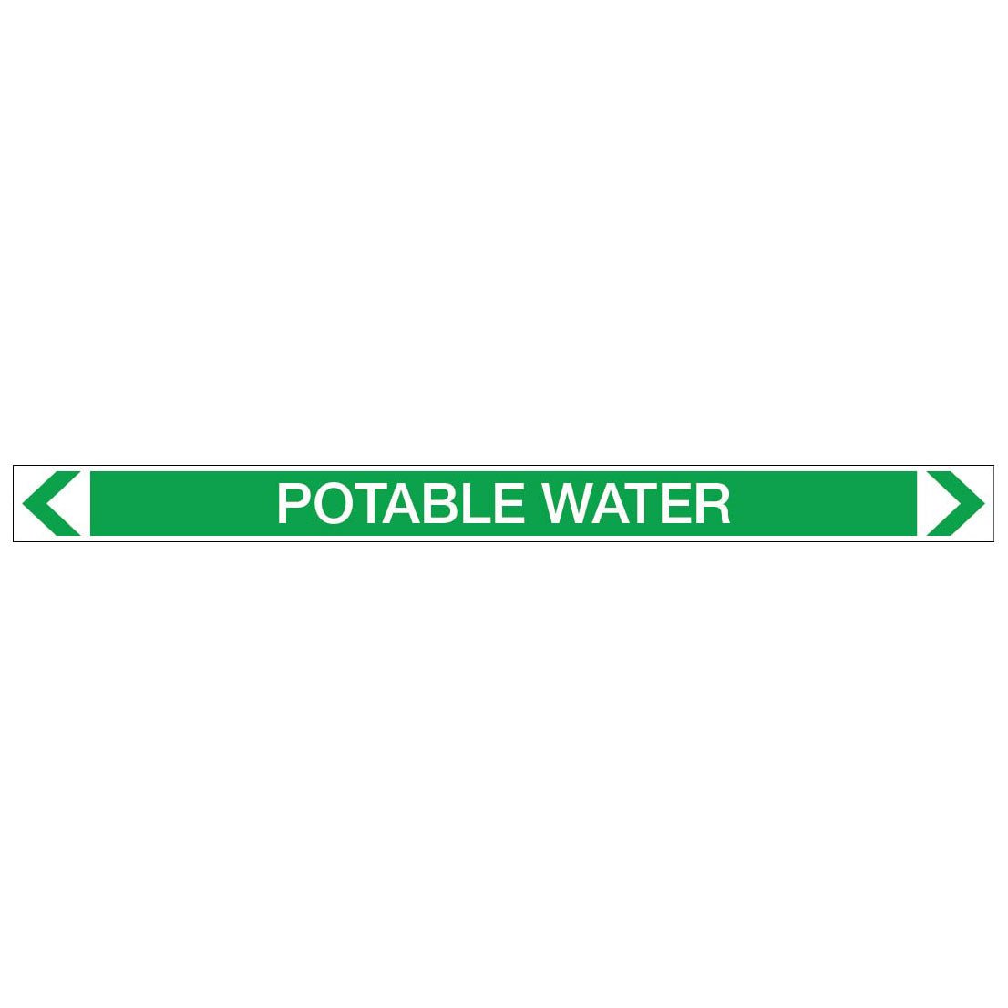Water - Potable Water - Pipe Marker Sticker - New Signs