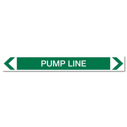 Water - Pump Line - Pipe Marker Sticker - New Signs