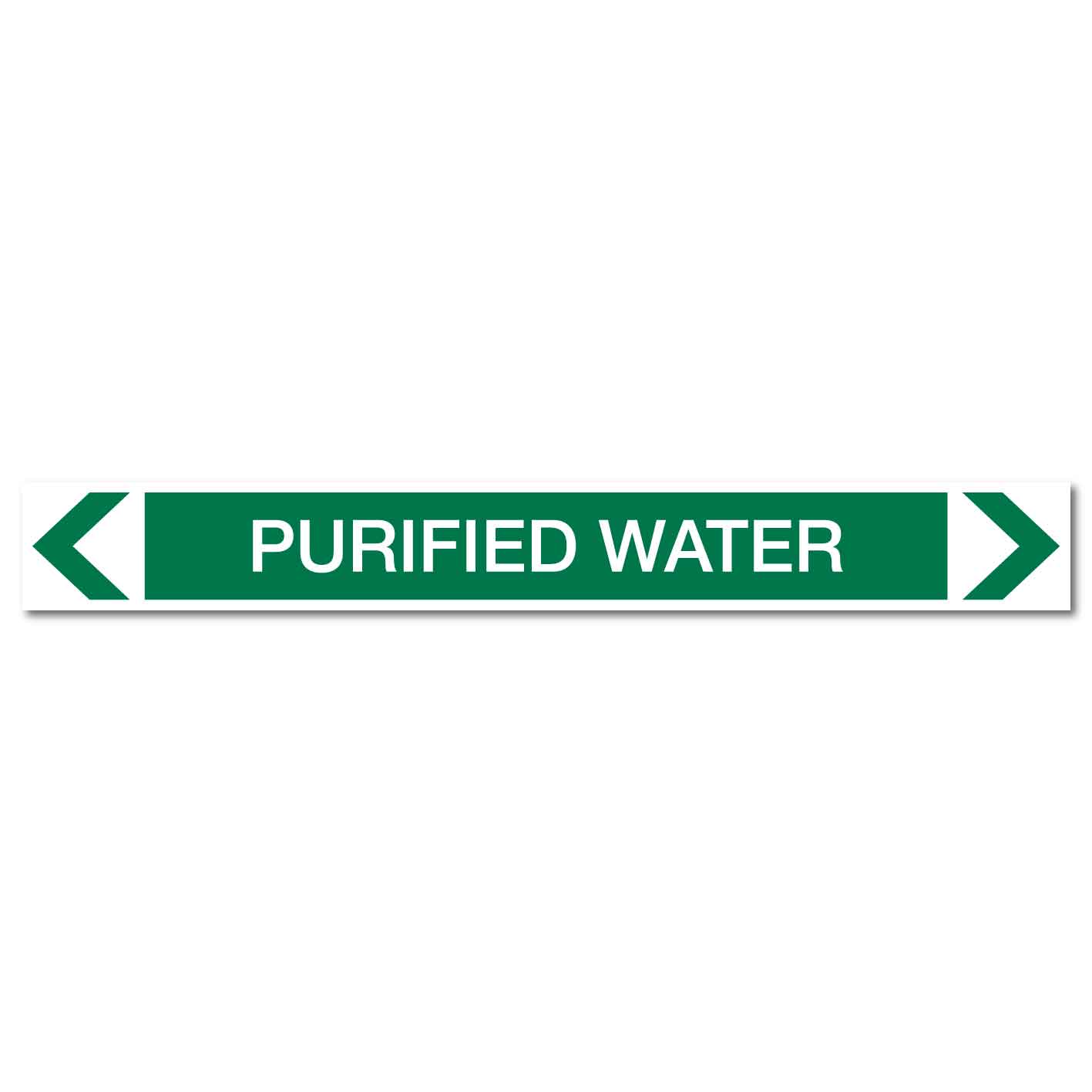 Water - Purified Water - Pipe Marker Sticker - New Signs