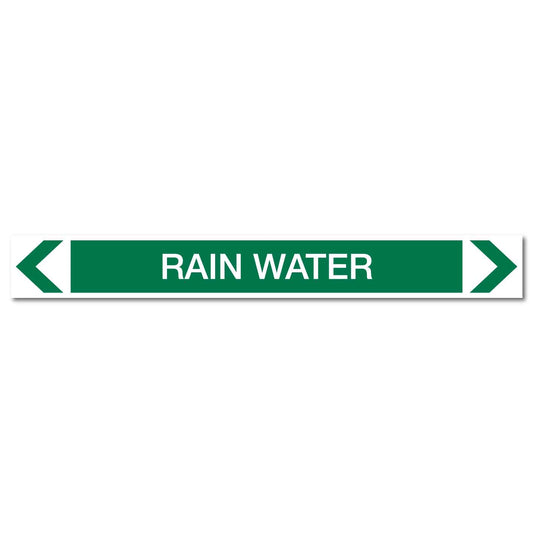 Water - Rain Water - Pipe Marker Sticker - New Signs