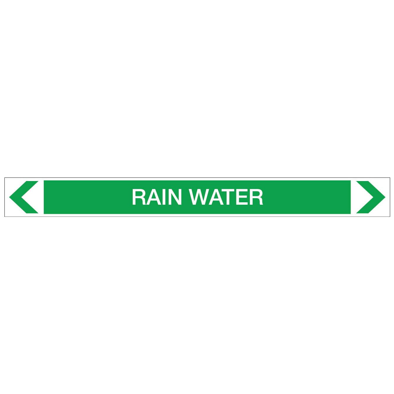 Water - Rain Water - Pipe Marker Sticker - New Signs