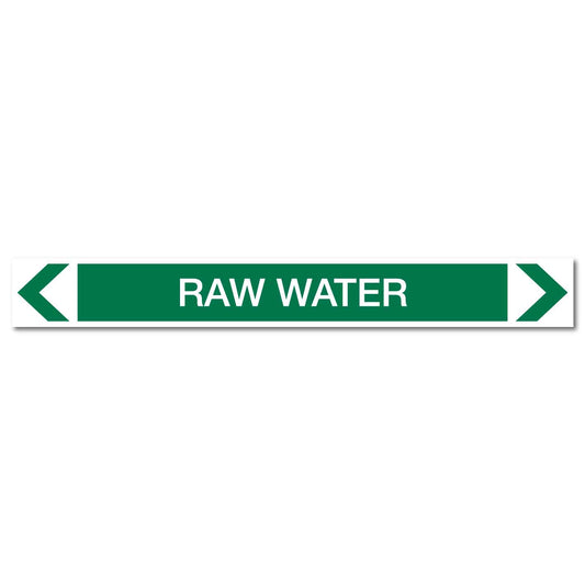 Water - Raw Water - Pipe Marker Sticker - New Signs